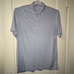 Johnnie O Polo Shirt Mens XL  Gray Featherweight Poly Stretch Golf XL